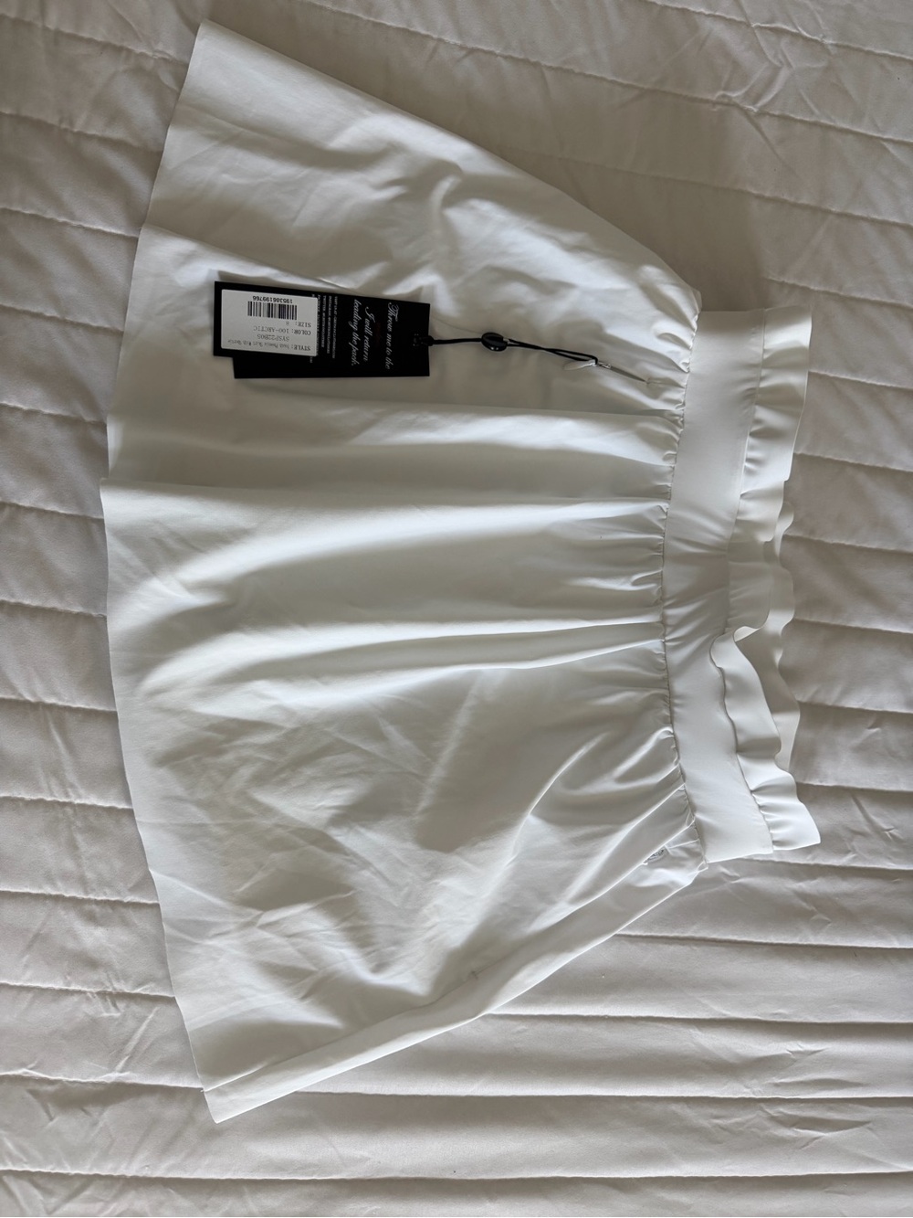Greyson White Elastic-Waist Circle Mini Skirt